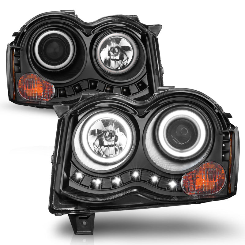 
                      
                        ANZO 2008-2010 Jeep Grand Cherokee Projector Headlights w/ Halo Black (CCFL)
                      
                    