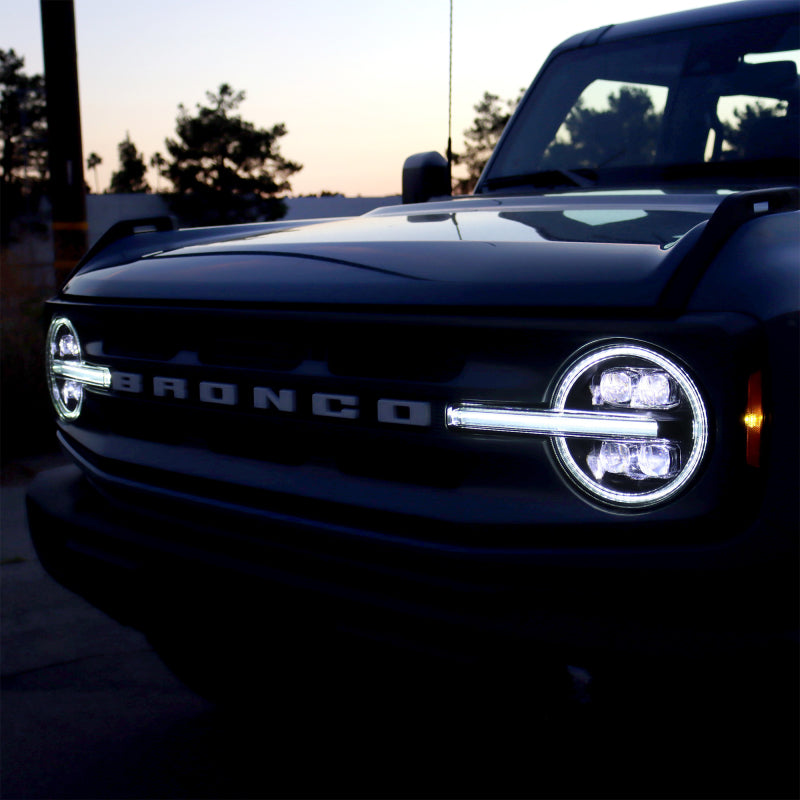 
                      
                        AlphaRex 21-23 Ford Bronco NOVA LED Projector Headlights Black
                      
                    