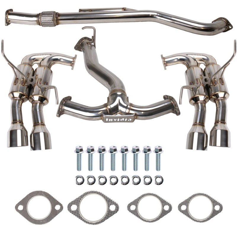 Invidia 2022+ Subaru WRX Gemini Single Layer Quad Stainless Steel Tip Cat-Back Exhaust