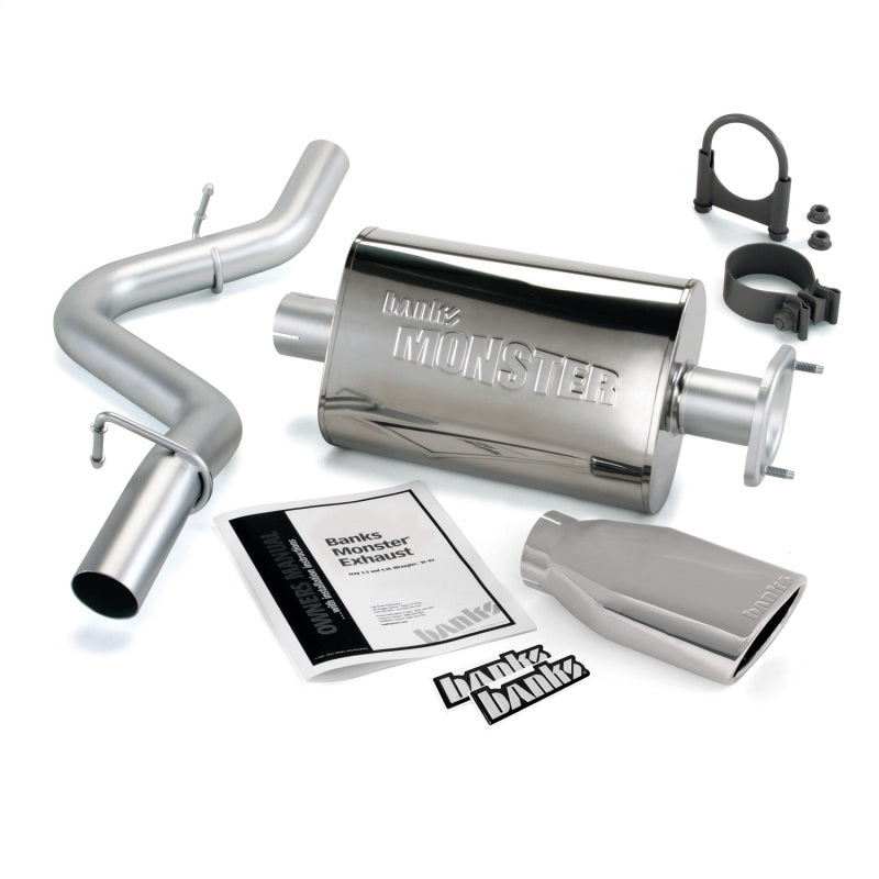 
                      
                        Banks Power 04-06 Jeep 4.0L Wrangler Unlimited Monster Exhaust Sys - SS Single Exhaust w/ Chrome Tip
                      
                    