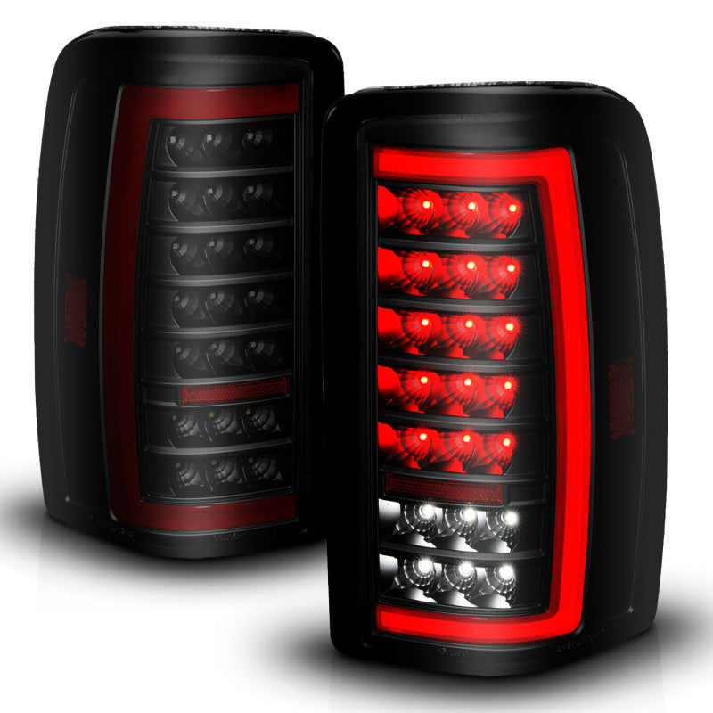 
                      
                        ANZO 00-06 Chevrolet Tahoe / GMC Yukon Full LED Taillights w/ Lightbar Black Housing/Smoke Lens
                      
                    