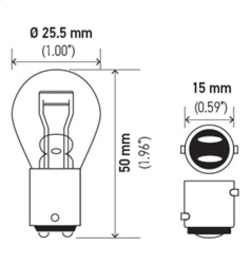 
                      
                        Hella Bulb 1034 12V 23/8W BAY15D S8
                      
                    