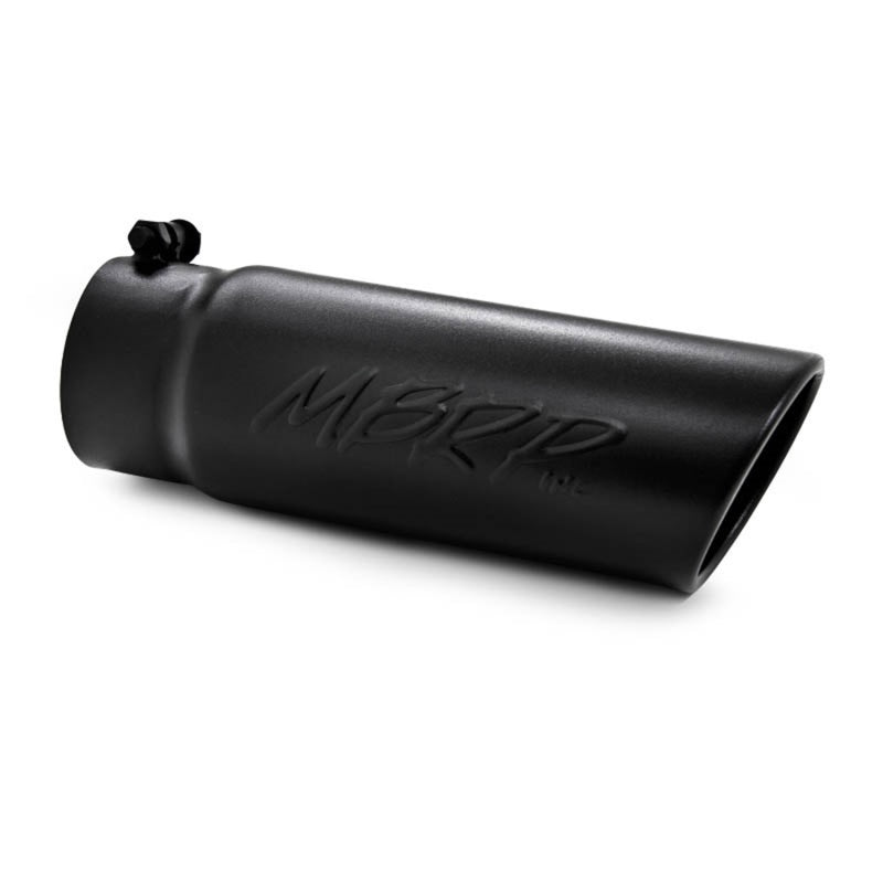 
                      
                        MBRP Universal Tip 4 O.D. Angled Rolled End 3.5 inlet 10 length- Black Finish
                      
                    