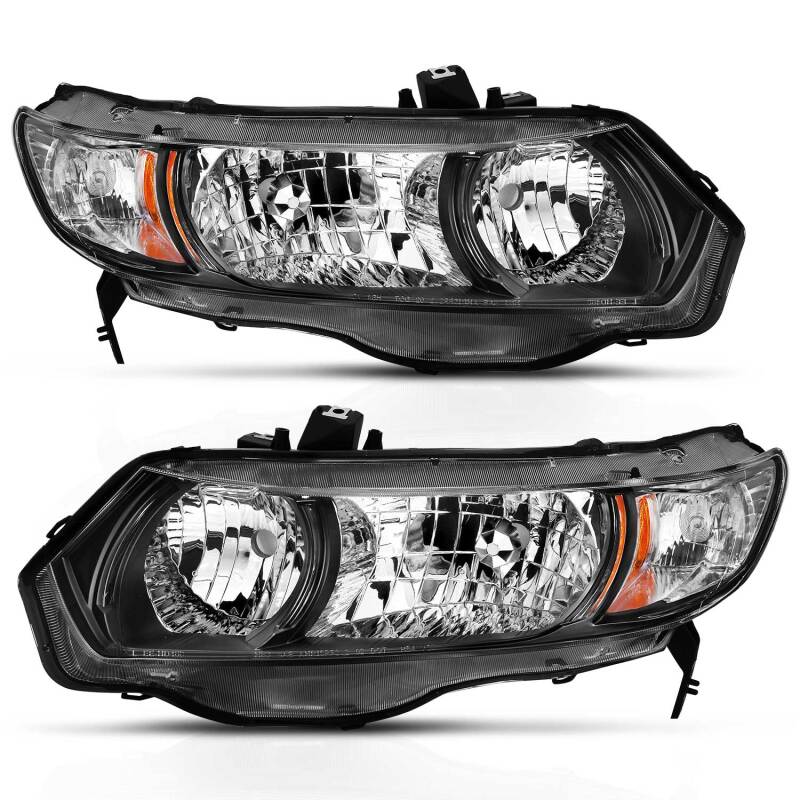 
                      
                        ANZO 2006-2009 Honda Civic 2 Door Crystal Headlight Black Amber (OE Replacement)
                      
                    