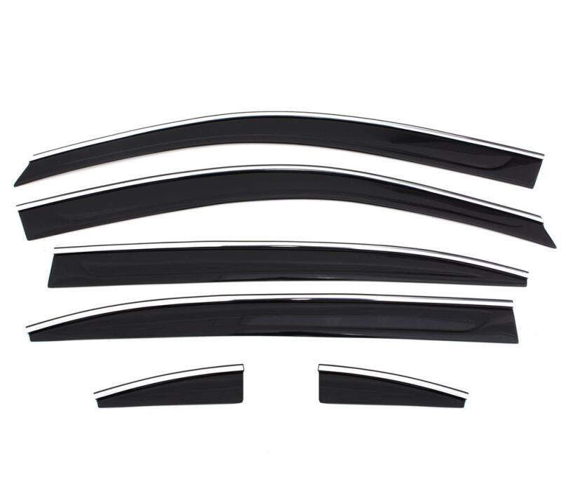 
                      
                        AVS 10-17 Cadillac SRX Ventvisor Low Profile Deflectors 6pc - Smoke w/Chrome Trim
                      
                    