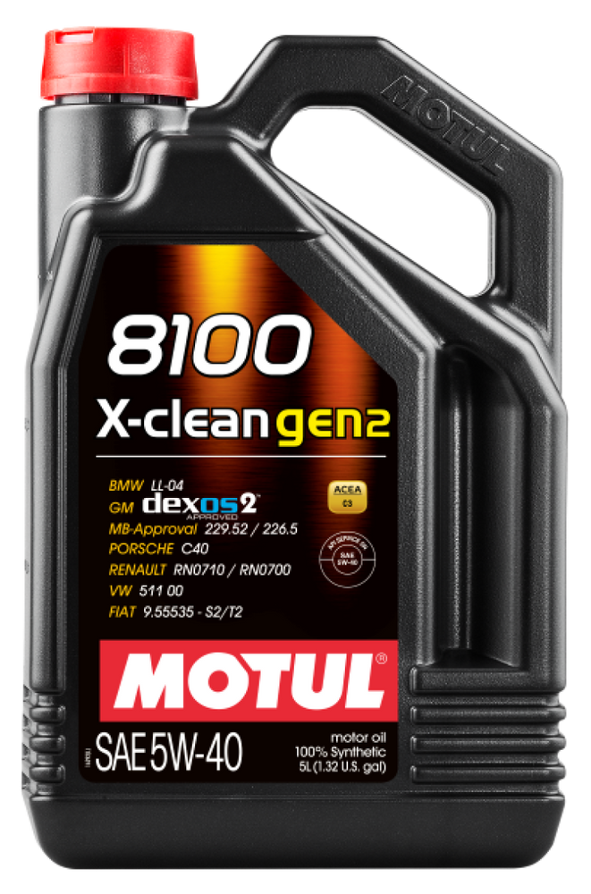 
                      
                        Motul 5L Synthetic Engine Oil 8100 X-CLEAN Gen 2 5W40
                      
                    