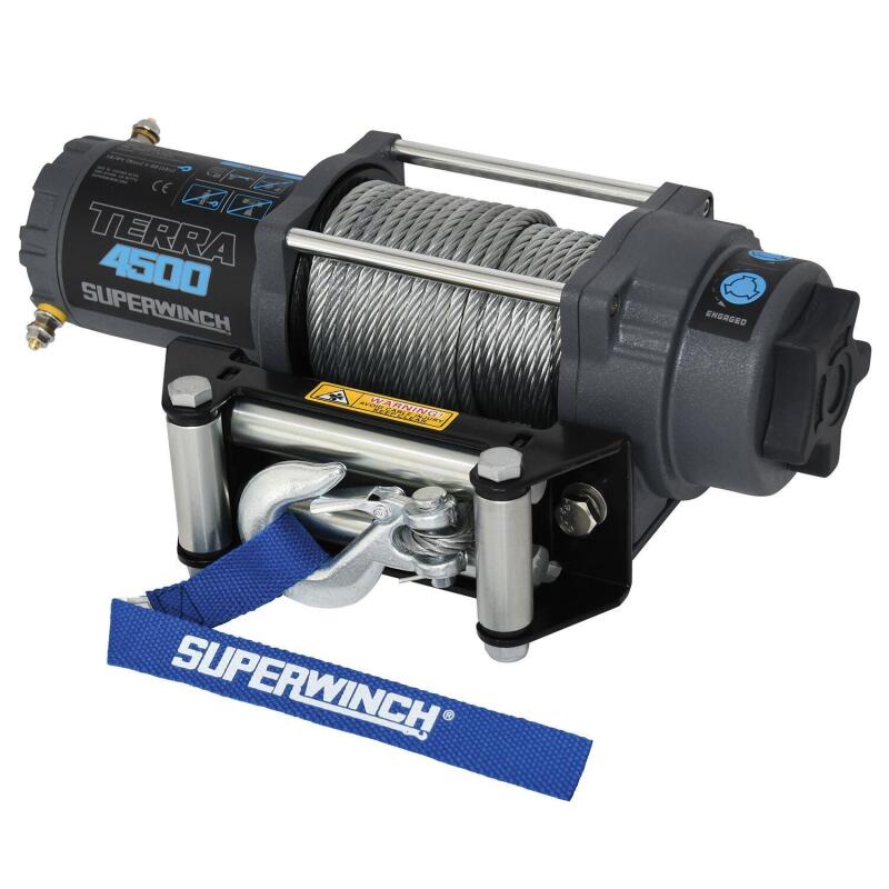 
                      
                        Superwinch 4500 LBS 12V DC 15/64in x 50ft Steel Rope Terra 4500 Winch - Gray Wrinkle
                      
                    