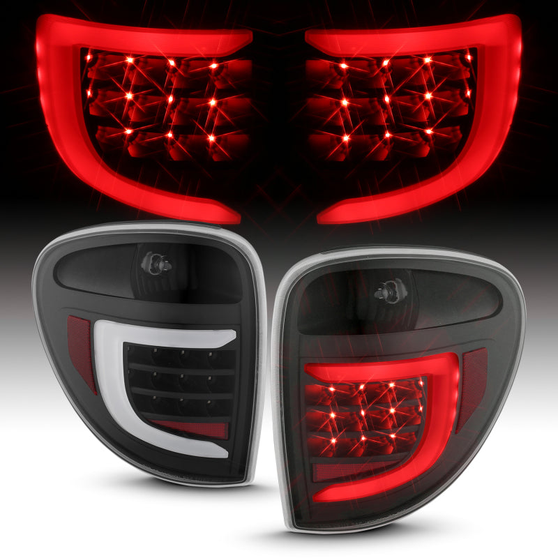 
                      
                        ANZO 2004-2007 Dodge  Grand Caravan LED Tail Lights w/ Light Bar Black Housing Clear Lens
                      
                    