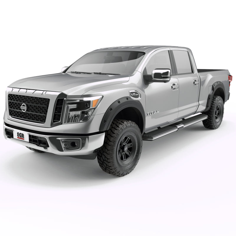 
                      
                        EGR 2017 Nissan Titan Bolt-On Look Fender Flares - Set - Black Matte (796005)
                      
                    