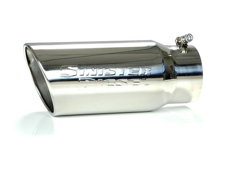 
                      
                        Sinister Diesel Universal Polished 304 Stainless Steel Exhaust Tip (4in to 5in)
                      
                    