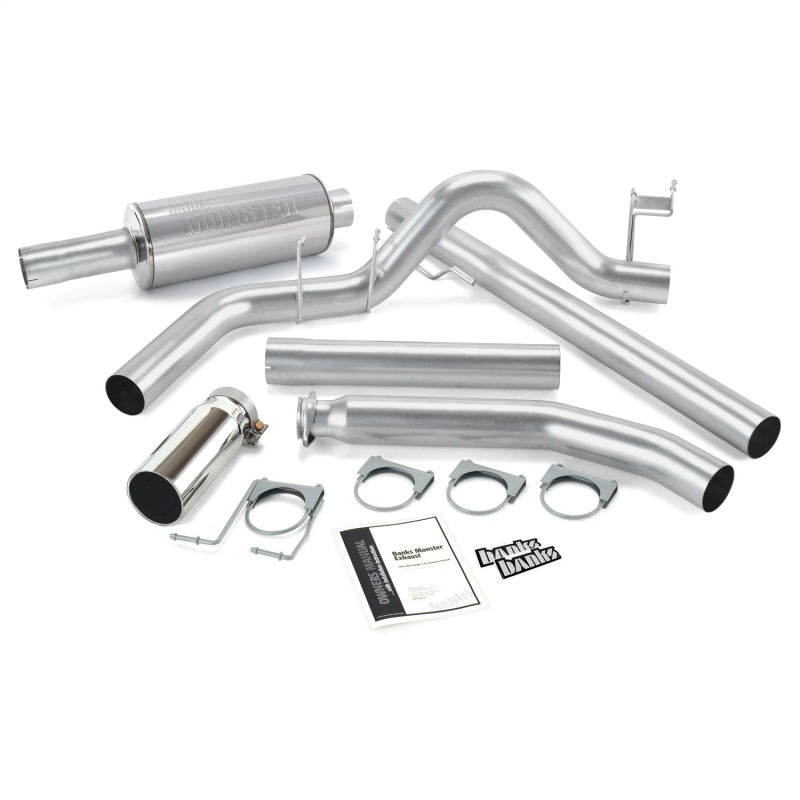 
                      
                        Banks Power 98-02 Dodge 5.9L Ext Cab Monster Exhaust System - SS Single Exhaust w/ Chrome Tip
                      
                    