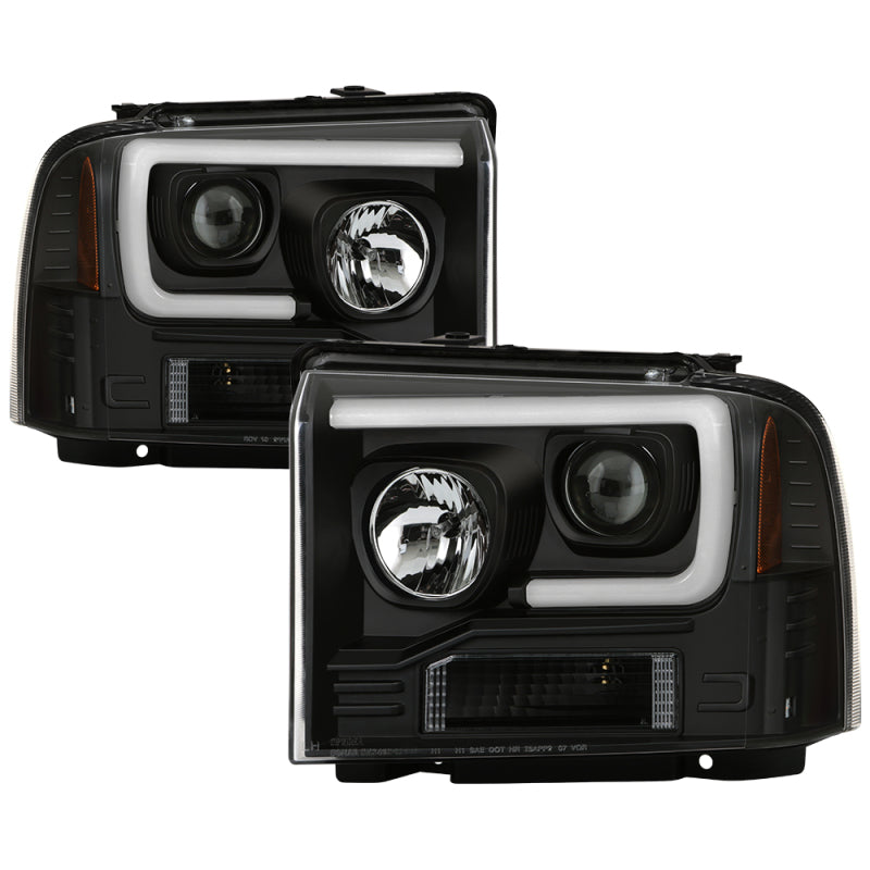 Spyder 05-07 Ford F250/350/450 Super Duty Projector LED Black PRO-YD-FS05V2PL-BK