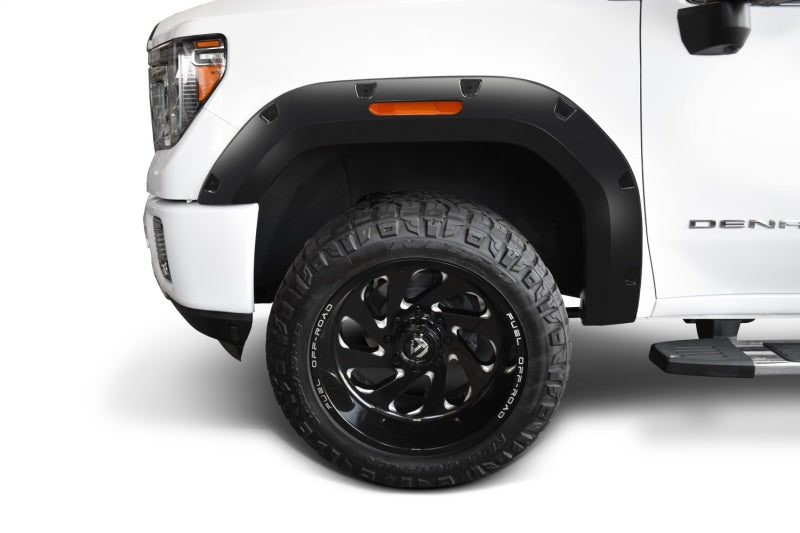 Bushwacker 22-23 Chevrolet Silverado 1500 (Ex. ZR2) Pocket Style Fender Flares 2pc Front - Black