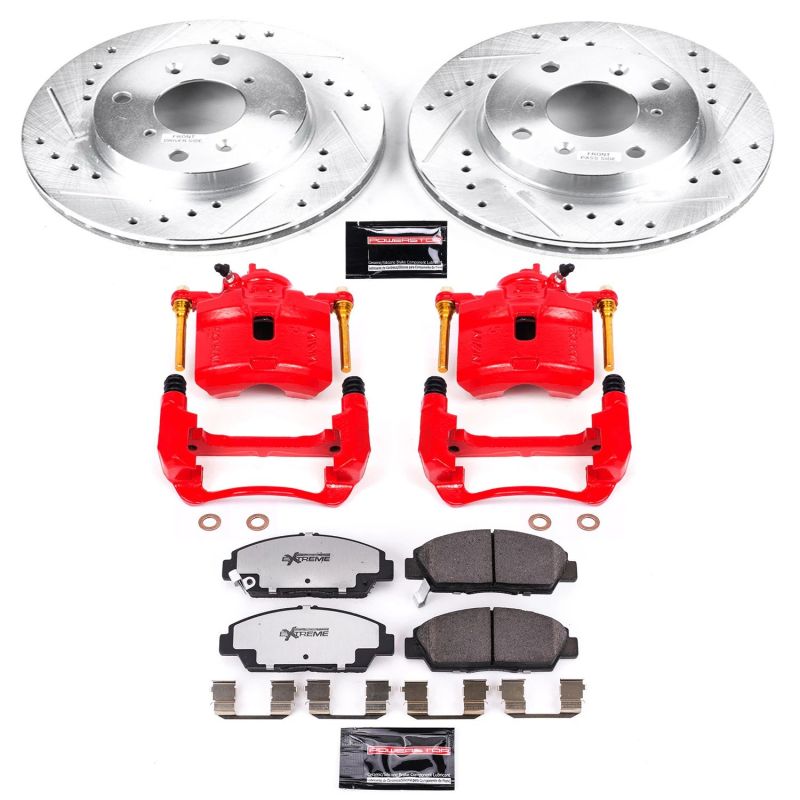 Power Stop 92-96 Honda Prelude Front Z26 Street Warrior Brake Kit w/Calipers