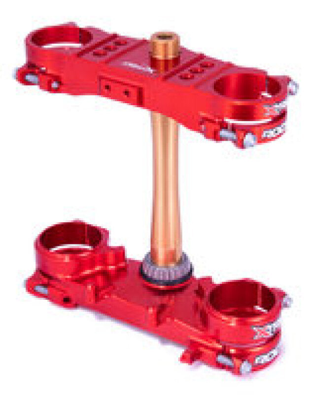 XTrig 21+ Honda CRF 250 R/ CRF 450 R ROCS Tech Triple Clamp 22 mm. Offset M12 - Red