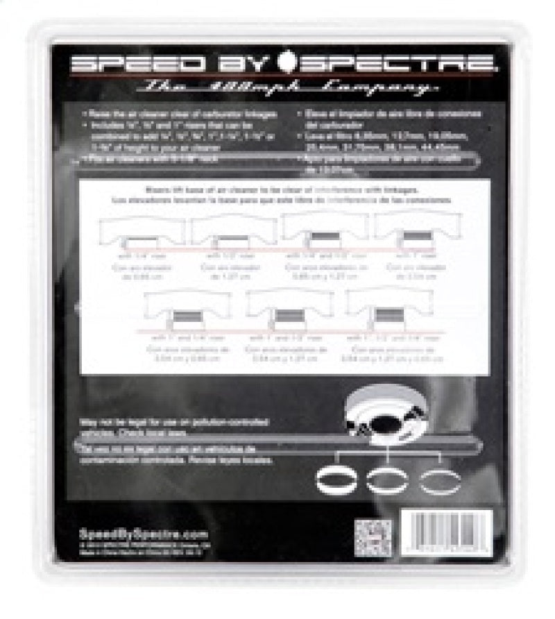 
                      
                        Spectre Air Cleaner Riser Kit - Black
                      
                    