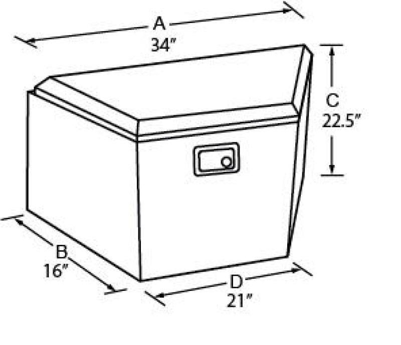 Tradesman Aluminum Trailer Tongue Storage Box (21in.) - Brite