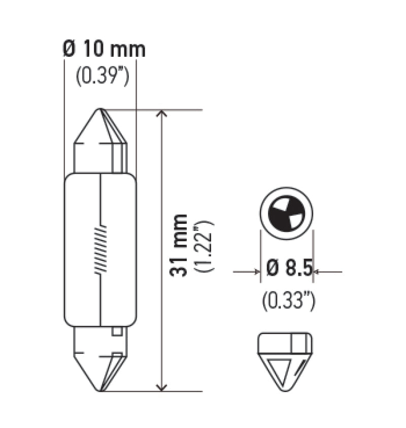 
                      
                        Hella Universal Clear 12V 10W 10x41mm T3.25 Bulb
                      
                    