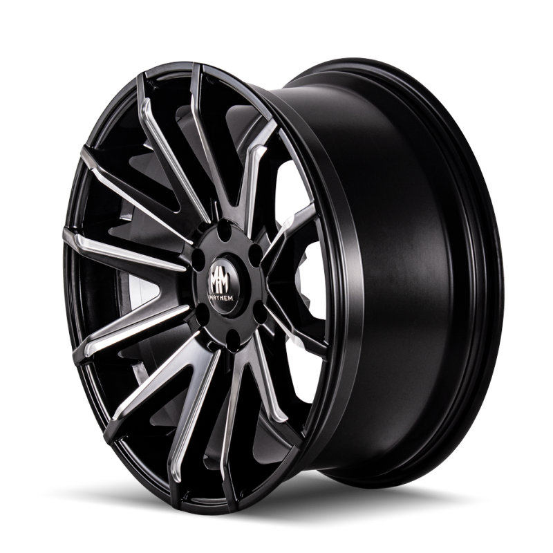 Mayhem 8109 Crossfire 20x9.5 / 6x135 BP / 25mm Offset / 87.1mm Hub Black w/ Milled Spokes Wheel