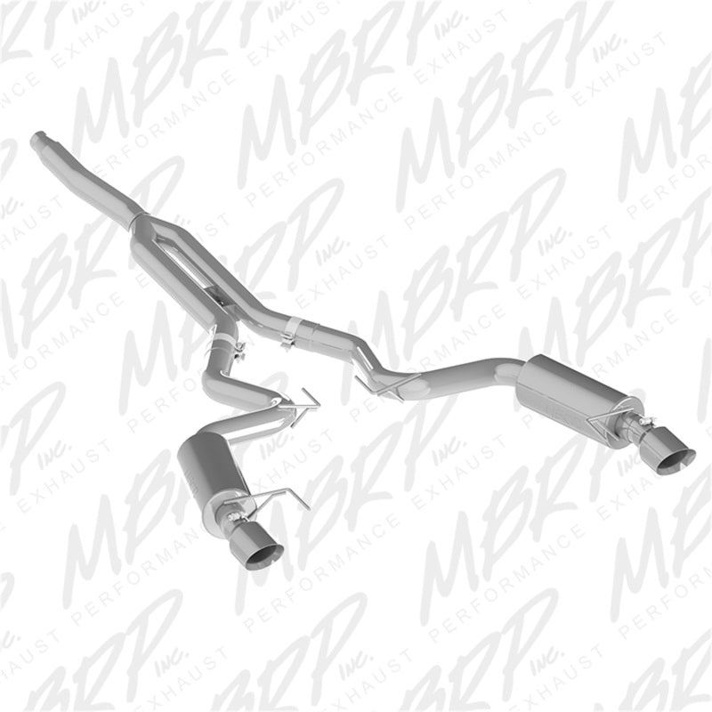 
                      
                        MBRP 15-18 Ford Mustang EcoBoost 2.3L T409 3in Cat Back Dual Split Rear Exit (Street Version)
                      
                    