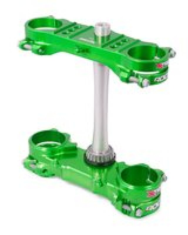 XTrig 19+ Kawasaki KX 250 4T/ KX 450 4T ROCS Tech Triple Clamp 23 mm. Offset M12 - Green