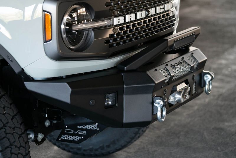 
                      
                        DV8 Offroad 2021+ Ford Bronco Front Bumper Winch Capable w/ Optional Bull Bar/Aux Light Opening
                      
                    