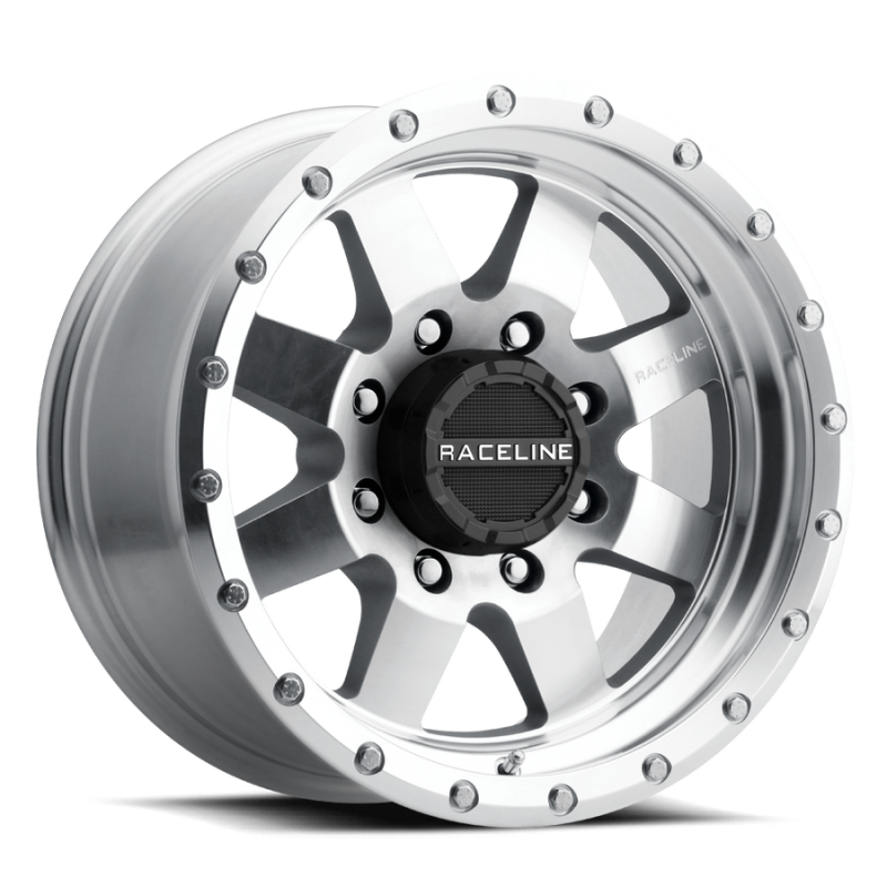 Raceline 935MC Defender 17x9in / 8x165.1 BP / -12mm Offset / 130.81mm Bore - Machined Wheel