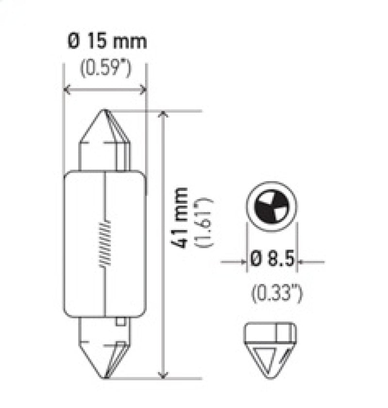 
                      
                        Hella Bulb 6480 24V 18W SV8.5-8 T4.625 15x43mm
                      
                    