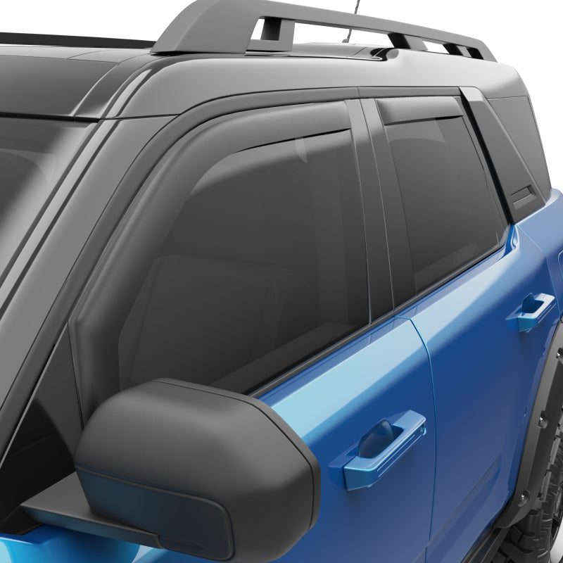 EGR 21-22 Ford Bronco 4 Door In-Channel Window Visors - Matte Black (573565)