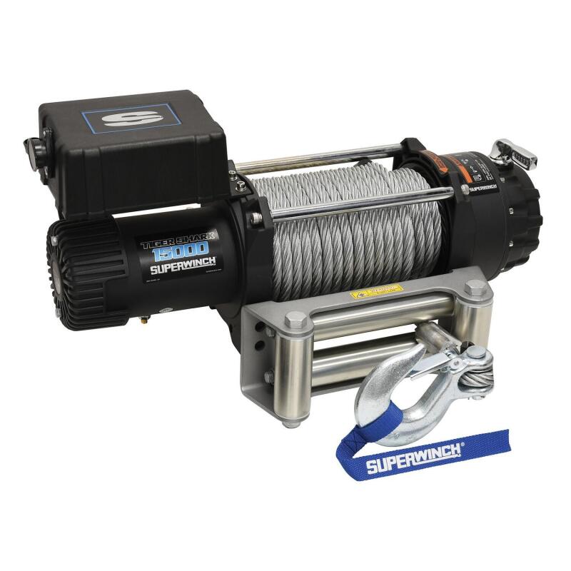 
                      
                        Superwinch 15000 LBS 12V DC 7/16in x 82ft Wire Rope Tiger Shark 11500 Winch
                      
                    