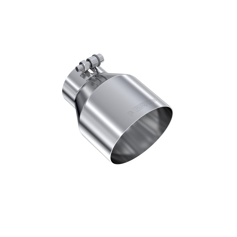 
                      
                        MBRP Universal T304 Stainless Steel Tip, 3in ID / 5in OD Out / 6.5in Length / Angle Cut  Single Wall
                      
                    