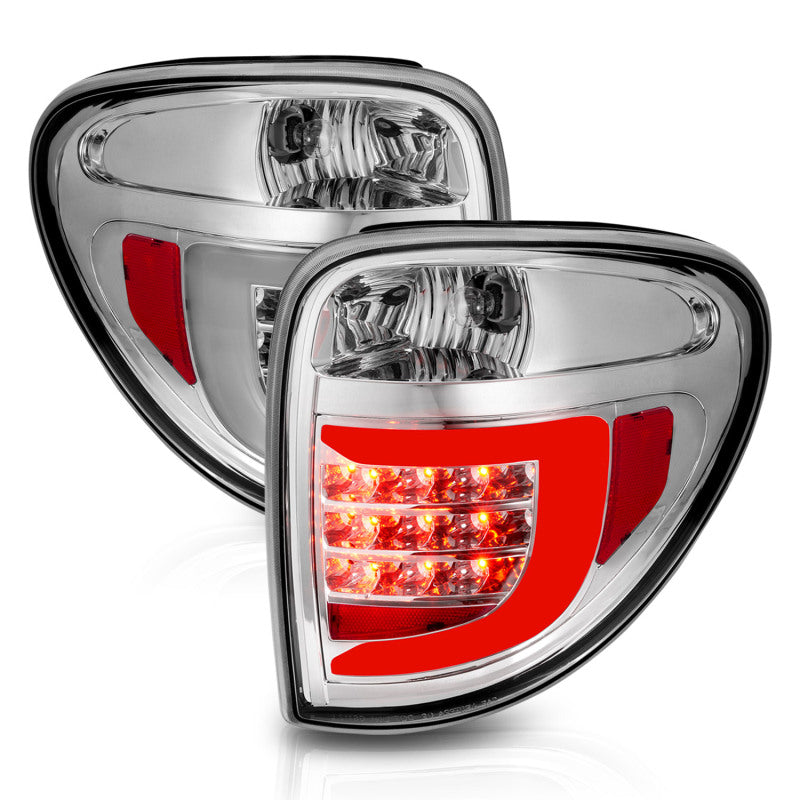 
                      
                        ANZO 2004-2007 Dodge Grand Caravan LED Tail Lights w/ Light Bar Chrome Housing Clear Lens
                      
                    