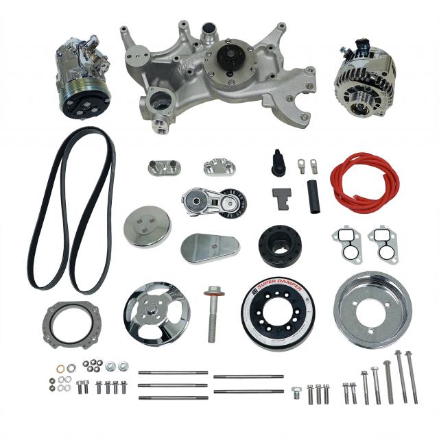 175024 - Front Runner™ Drive System GM LS Wet-Sump Chrome/Polished without Power Steering