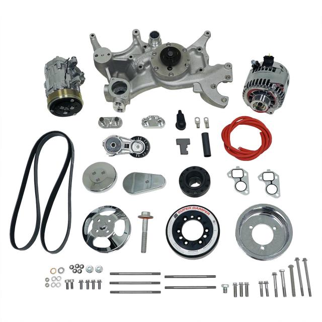 175038 - Front Runner™ Drive System GM LT1 Wet-Sump Polished/Chrome without Power Steering