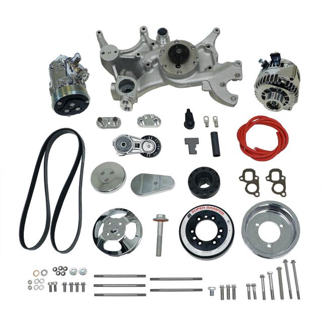 175040 - Front Runner™ Drive System GM LT1 Wet-Sump Chrome/Polished without Power Steering