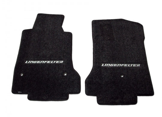 Lingenfelter C6 Corvette LLoyds Mats Silver Logo on Black Floor Mats 2005-2013