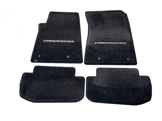 Lingenfelter LLoyds Mats Silver Logo Black Floor Mats CTS-V Sedan 2009-2013