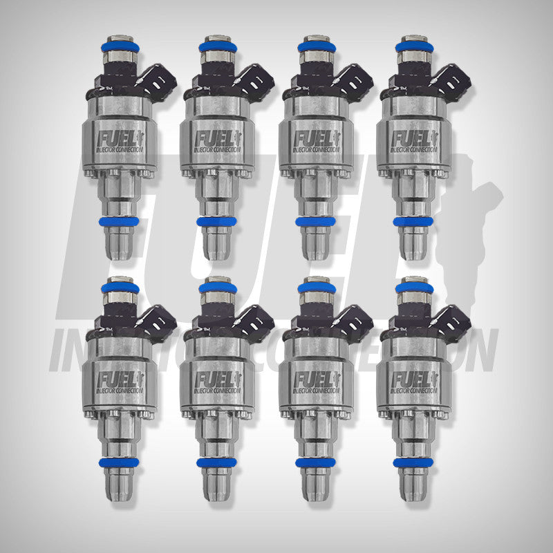 Billet Atomizer 650 LB Racing Injectors - Set of 8 Fuel Injector Connection