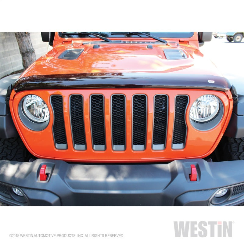 
                      
                        Westin 2018 Jeep Wrangler JL Wade Platinum Bug Shield - Smoke
                      
                    